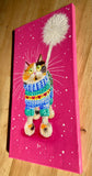 'Cosyknit Kitty' painting