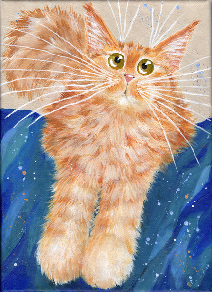 'Ginger Maine Coon' painting