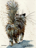 'Fluffy Bum' poster print - Kim Haskins Art - 1