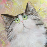 'Tabby on Pastels' painting